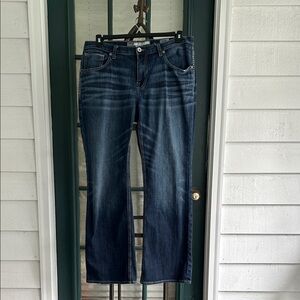 BKE Men's Dark Blue Boot Cut Jeans